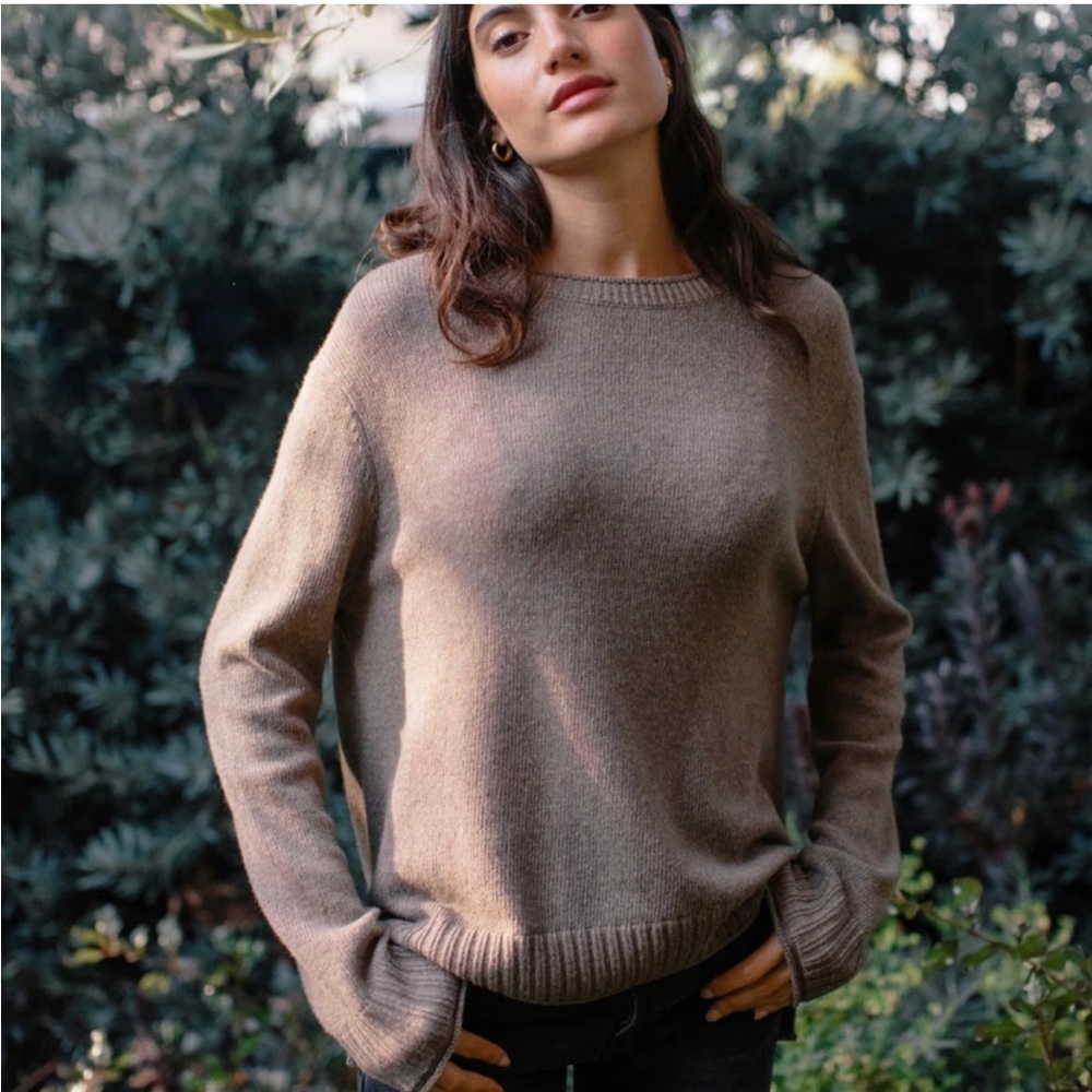 Jenni Kayne Everyday Sweater Wool Cashmere Taupe
